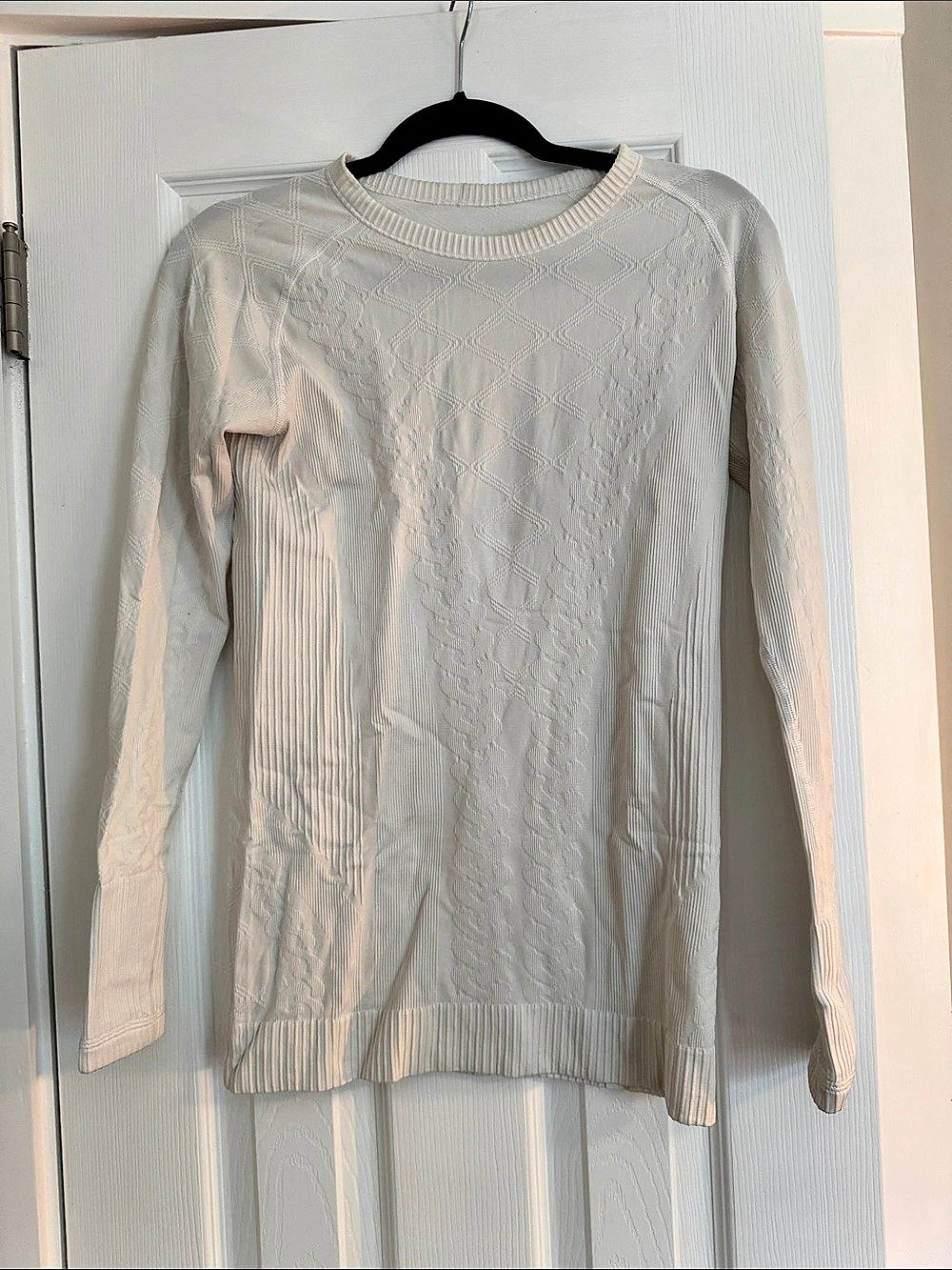 Lululemon White Long Sleeve Athletic Top